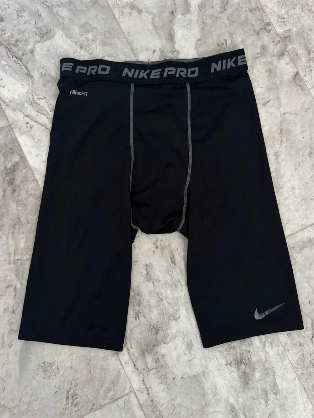 Nike Black Pro Compression Boxer Briefs with Gray Accents